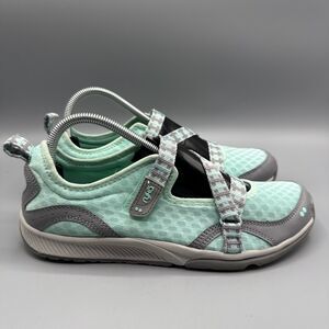 Ryka Kailee Shoes Womens Strap Mary Jane Sneakers Green Gray Fabric Size 9W